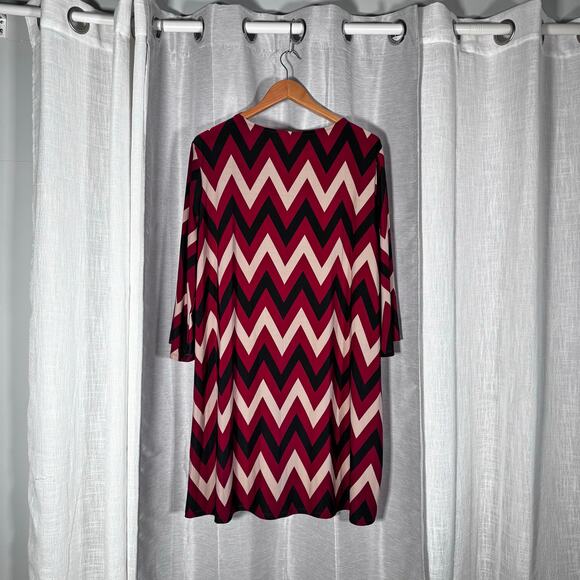 Tacera Chevron Dress Size 3X Geometric Modern Career Bold - Picture 5 of 8